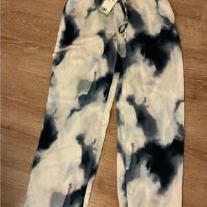 H&M Black and White Tie-Dye Pants